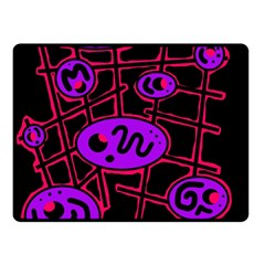 Purple And Red Abstraction Double Sided Fleece Blanket (small) 