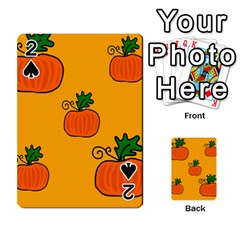 Thanksgiving Pumpkins Pattern Playing Cards 54 Designs  by Valentinaart