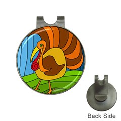 Thanksgiving Turkey  Hat Clips With Golf Markers by Valentinaart