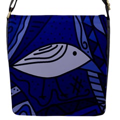 Blue Bird Flap Messenger Bag (s) by Valentinaart