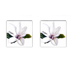 Magnolia Wit Aquarel Painting Art Cufflinks (square) by picsaspassion