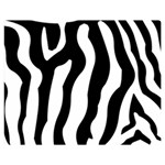 Zebra horse skin pattern black and white Double Sided Flano Blanket (Medium)  60 x50  Blanket Front