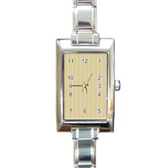 Summer Sand Color Pink Stripes Rectangle Italian Charm Watch