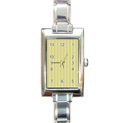 Summer Sand Color Yellow Stripes Pattern Rectangle Italian Charm Watch