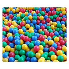 Funny Colorful Red Yellow Green Blue Kids Play Balls Double Sided Flano Blanket (small) 