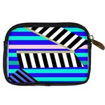 Blue lines decor Digital Camera Cases Back