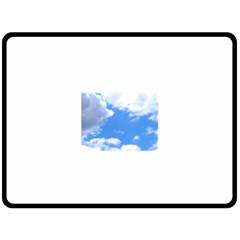 Summer Clouds And Blue Sky Double Sided Fleece Blanket (large)  by picsaspassion