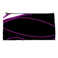 Purple, White And Black Lines Pencil Cases