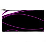 Purple, white and black lines Pencil Cases Front