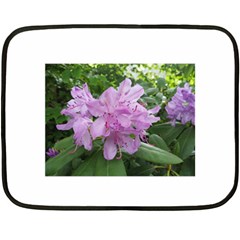 Purple Rhododendron Flower Double Sided Fleece Blanket (mini)  by picsaspassion