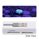 Lotus Flower Magical Colors Purple Blue Turquoise Memory Card Reader (Stick)  Front