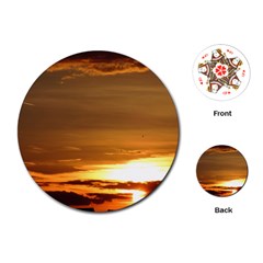 Summer Sunset Playing Cards (round)  by picsaspassion