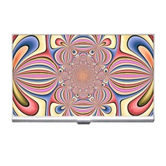 Pastel Shades Ornamental Flower Business Card Holders by designworld65