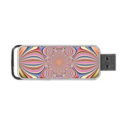 Pastel Shades Ornamental Flower Portable Usb Flash (one Side) by designworld65