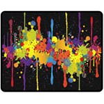 Crazy Multicolored Double Running Splashes Horizon Fleece Blanket (Medium)  60 x50  Blanket Front