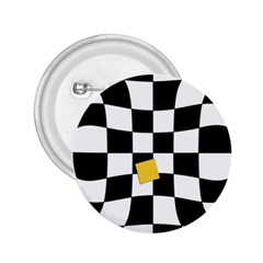 Dropout Yellow Black And White Distorted Check 2 25  Buttons by designworld65