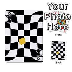 Dropout Yellow Black And White Distorted Check Playing Cards 54 Designs  by designworld65