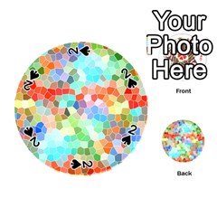 Colorful Mosaic  Playing Cards 54 (round)  by designworld65