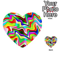 Irritation Colorful Dream Multi-purpose Cards (heart)  by designworld65