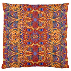 Oriental Watercolor Ornaments Kaleidoscope Mosaic Standard Flano Cushion Case (one Side) by EDDArt