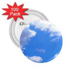 Clouds And Blue Sky 2 25  Buttons (100 Pack)  by picsaspassion