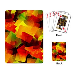 Indian Summer Cubes Playing Card by designworld65