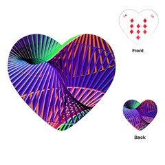 Colorful Rainbow Helix Playing Cards (heart)  by designworld65