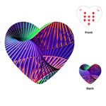 Colorful Rainbow Helix Playing Cards (Heart)  Front