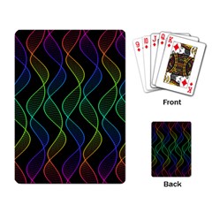 Rainbow Helix Black Playing Card by designworld65