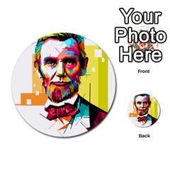 Abraham Lincoln Multi-purpose Cards (round)  by bhazkaragriz