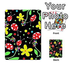 Flowers And Ladybugs Multi-purpose Cards (rectangle)  by Valentinaart