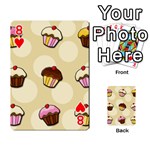 Colorful cupcakes pattern Playing Cards 54 Designs  Front - Heart8