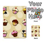 Colorful cupcakes pattern Playing Cards 54 Designs  Front - Spade7