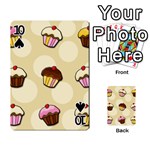 Colorful cupcakes pattern Playing Cards 54 Designs  Front - Spade10