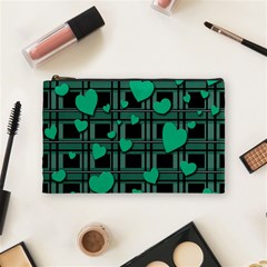 Green Love Cosmetic Bag (medium)  by Valentinaart