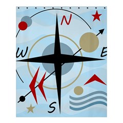 Compass Shower Curtain 60  X 72  (medium)  by Valentinaart