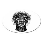 Fantasy Monster Head Drawing Oval Magnet Front