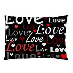 Red Love Pattern Pillow Case (two Sides) by Valentinaart