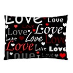 Red Love pattern Pillow Case (Two Sides) Back