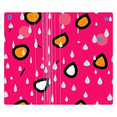 Rainy Day - Pink Double Sided Flano Blanket (small) 