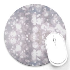 Light Circles, Rouge Aquarel Painting Round Mousepads