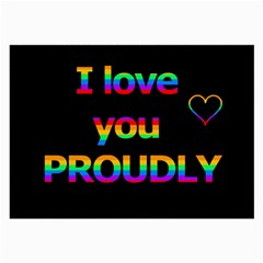 I Love You Proudly Large Glasses Cloth by Valentinaart