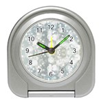 Light Circles, blue gray white colors Travel Alarm Clocks Front