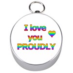 I love you proudly 2 Silver Compasses Front