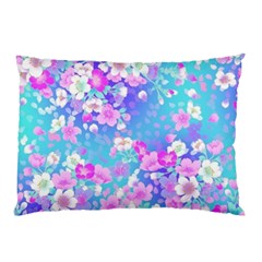 Colorful Pastel Flowers Pillow Case (two Sides) by Brittlevirginclothing