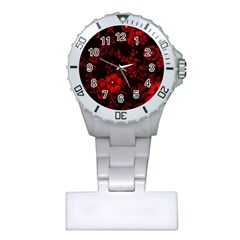 Small Red Roses Plastic Nurses Watch by Brittlevirginclothing