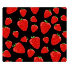 Strawberries Pattern Double Sided Flano Blanket (small)  by Valentinaart