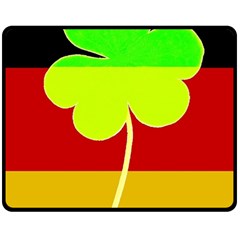 Irish German Germany Ireland Funny St Patrick Flag Double Sided Fleece Blanket (medium)  by yoursparklingshop