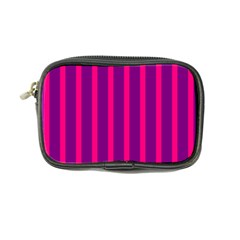 Deep Pink And Black Vertical Lines Coin Purse