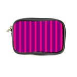 Deep Pink And Black Vertical Lines Coin Purse Front